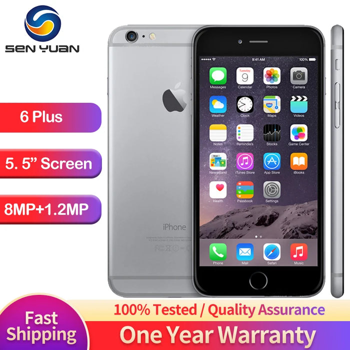 Apple iPhone 6 Plus 6P Mobile Cell Phone 5.5" 16/64/128GB ROM Dual Core IOS 8MP Camera 3G 4G LTE Original Unlocked Fingerprint