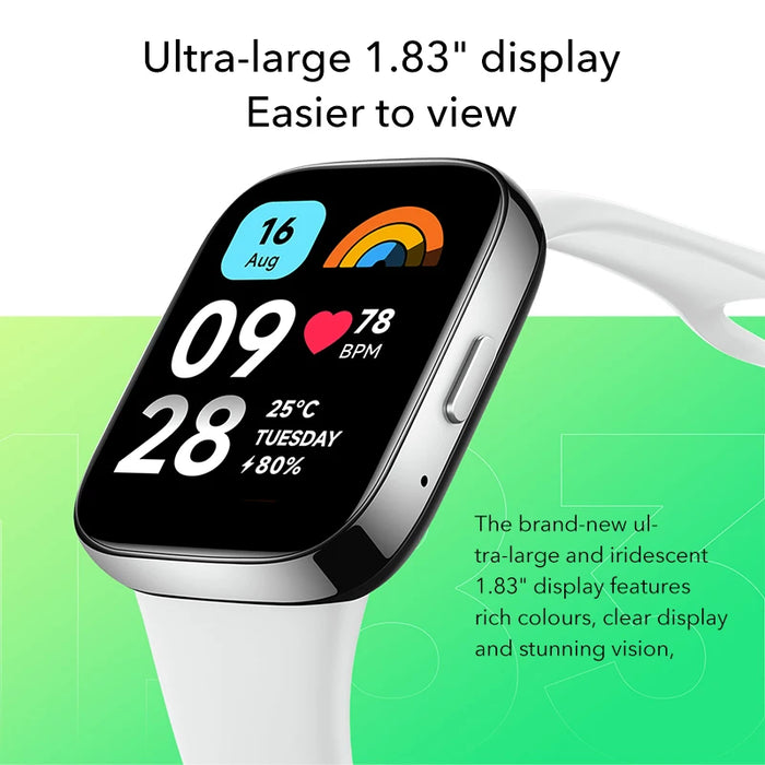 2023 Global Version Xiaomi Redmi Watch 3 Active Bluetooth Phone Call 1.83" Display 5ATM Waterproof Supports 100+ fitness modes