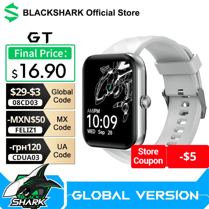 Black Shark GT Smartwatch Global Version 1.78'' AMOLED Display 10 days Battery Life Bluetooth 5.2 Smart Watch  100+ Sport Modes