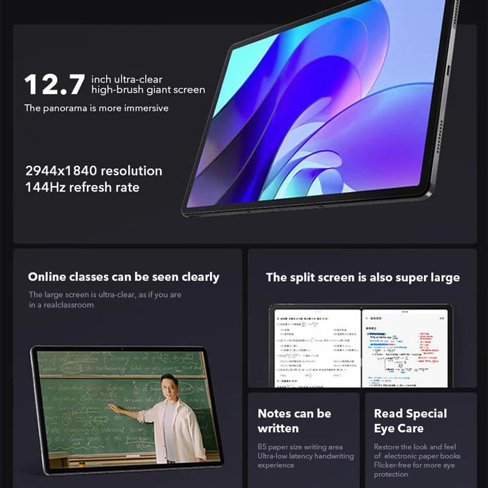 New Lenovo Xiaoxin Pad Pro Snapdragon 870 12.7" LCD  Android 13 Tablet Screen 144Hz 8GB 128GB/256GB 10200mAh Battery Android 13