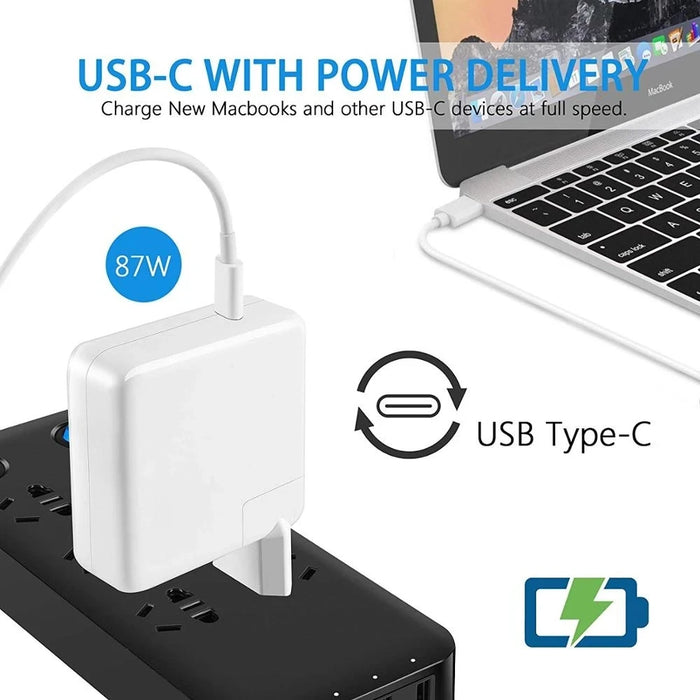 30W 61W 87W PD USB-C Notebook Laptops Power Adapter Type-C Fast Charger For MacBook Pro 12 inch 13 inch 2016 - 2019 Touch Bar