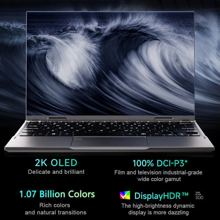 New 10.95 inch 360° Flip OLED Touch Screen Laptop Windows 11 Intel N95 16GB DDR5 RAM 2TB SSD ROM Aluminum alloy body