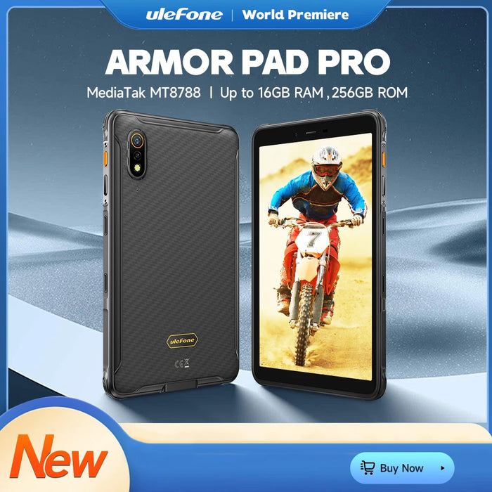 【World Premiere】Ulefone Armor Pad Pro Rugged Tablet  IP68/IP69K 4G MT8788 Tablet  16GB RAM（8+8GB  virtual RAM) 128GB ROM 48MP