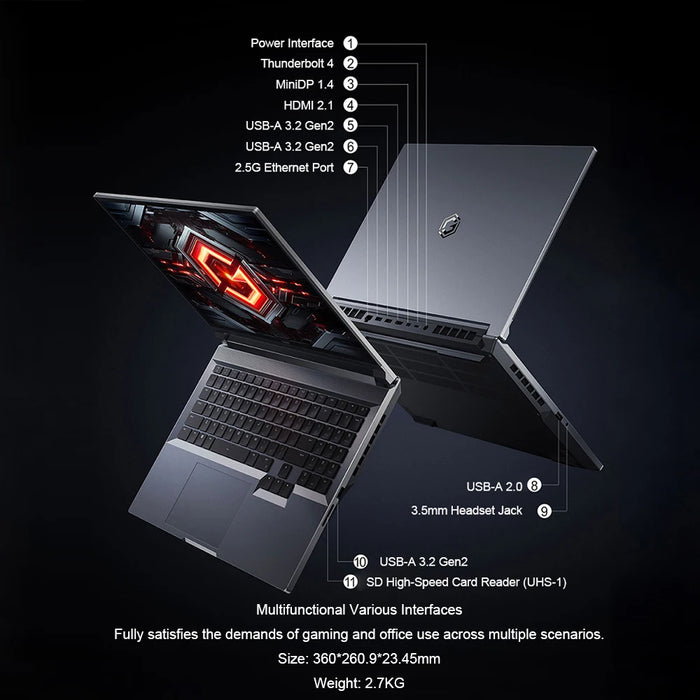 XIAOMI Redmi G Pro Gaming Laptop 2024 Intel Core i9-14900HX NVIDIA Geforce RTX 4060 16"Inch 2.5K 240Hz RAM 16GB SSD 1TB Gamer PC