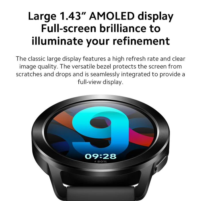 World Premiere Global Version Xiaomi Watch S3 1.43"large AMOLED display Supports 150+sports modes Supports Bluetooth® phone call