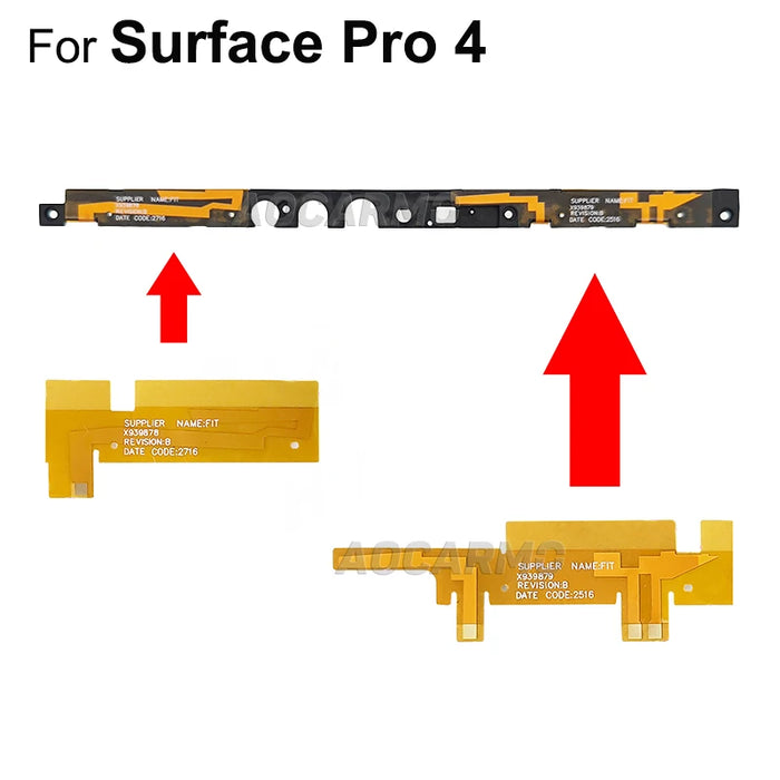 Aocarmo For Microsoft Surface Pro 4 Pro4 1724 WIFI Signal Antenna Flex Cable Camera Holder Plastic Frame Replacement Part