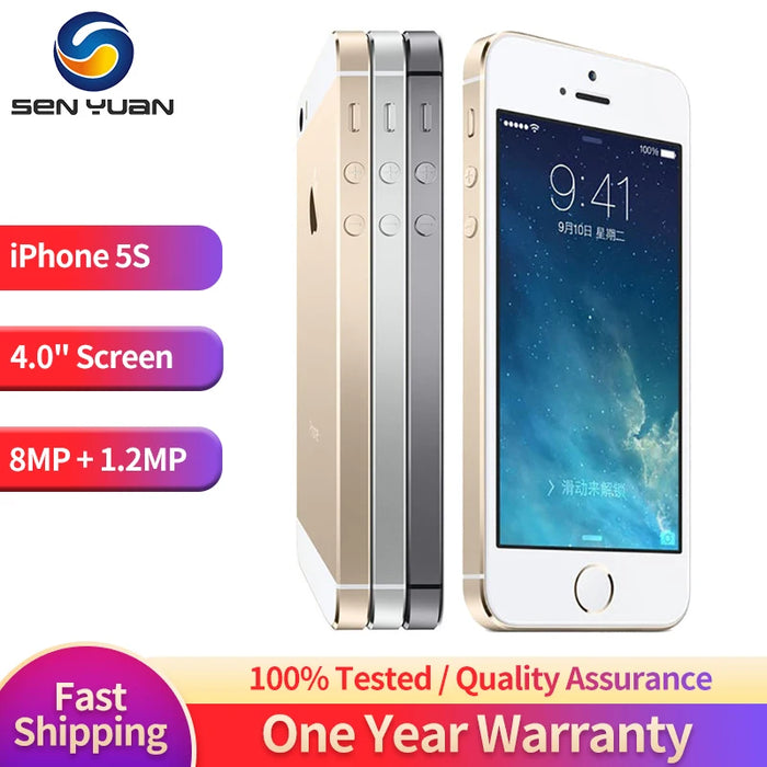 Unlocked Original Apple iPhone 5S Smartphone Fingerprint CellPhone 4" IPS Used iPhone GPS IOS A7 iPhone5s Touch ID Mobile Phone