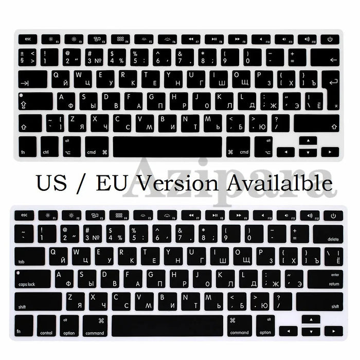 Russian Keyboard Skin for Macbook Air 13 Pro 14 16 M2 M1 2022 2021 Air Pro Retina 13 15 EU US Russian A2779 A2681 Keyboard Cover