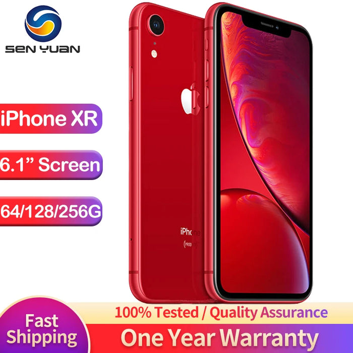 Original Apple iPhone XR Used 4G LTE Mobile Phone Unlocked 6.1" Display 3GB RAM 64GB/128GB/256GB ROM 12MP Camera  XR CellPhone