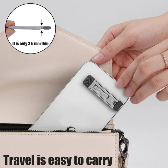 Mini Laptop Stand Self-adhesive Invisible Holder for Mobile Phone Tablet Metal Foldable Laptop Riser Bracket Anti-Slip Stand Pad