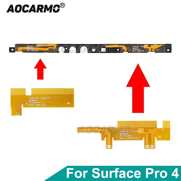 Aocarmo For Microsoft Surface Pro 4 Pro4 1724 WIFI Signal Antenna Flex Cable Camera Holder Plastic Frame Replacement Part