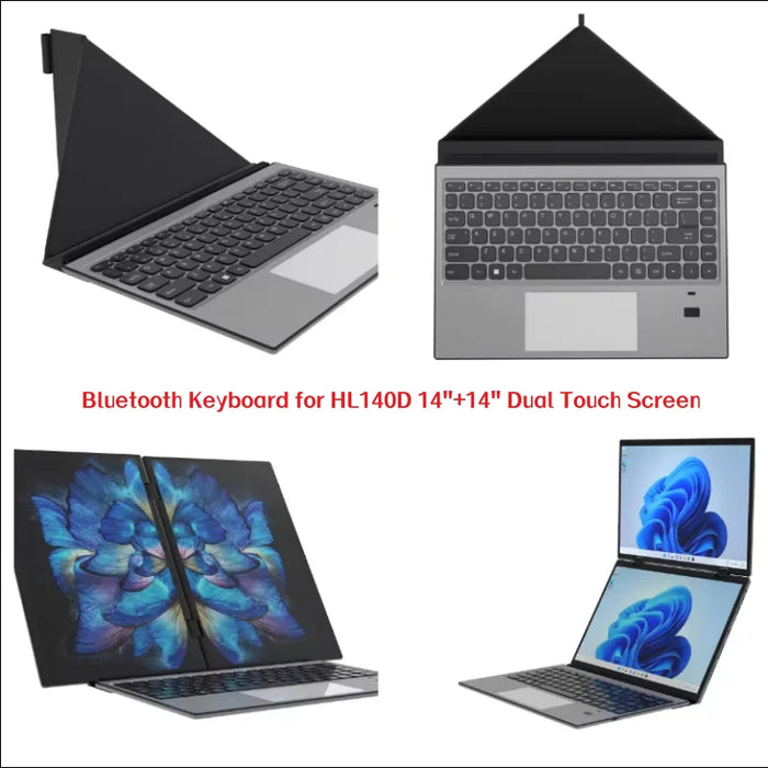 Dual Screen Laptop Intel N95 Processor 14“+14” touch Gaming Laptop DDR4 32GB 1TB 2TB SSD Notebook Computer