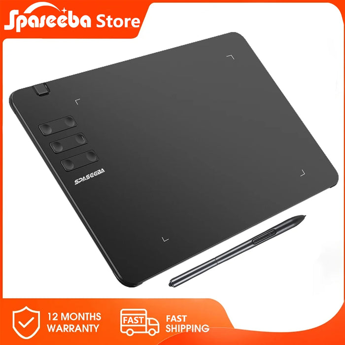 SPASEEBA T605 Graphics Tablet for Drawing / Paiting / Gaming OSU, Ultra Thin Art Pen Tablet with 8192 Levels Digital Stylus