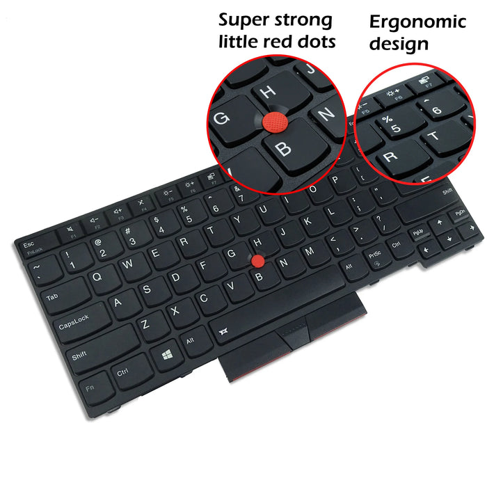 Laptop Replacement Keyboard for Lenovo ThinkPad E480 E485 E490 E495 L380 L390 L480 R480 T480S L490 T490 T495  01YP400 01YP280