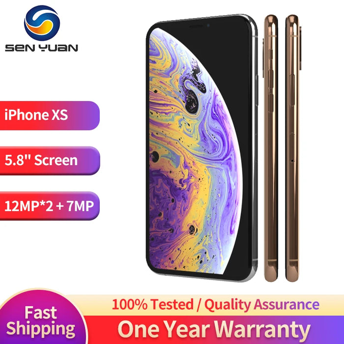 Apple iPhone XS Mobile phone Face ID 5.8" 4G LTE A12 4G RAM 64GB/256GB/512GB ROM Hexa Core Original Unlocked Used Cell Phone