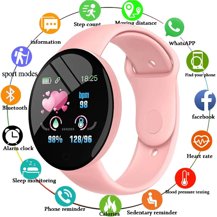 New D18 Multifunctional Smart Watch Men Women Bluetooth Connected Phone Music Fitness Sports Bracelet Sleep Monitor Smartwatch