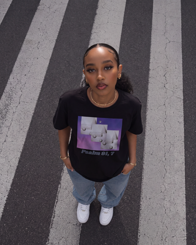 Psalm 91:7 Oversize Graphic Tee