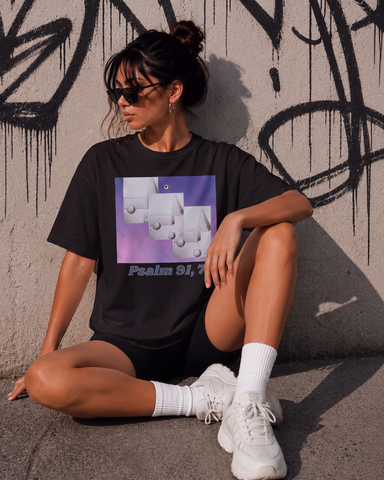 Psalm 91:7 Oversize Graphic Tee