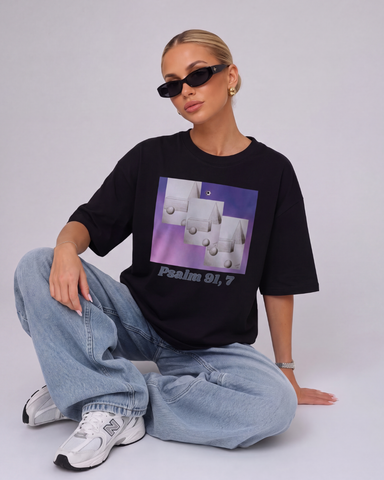 Psalm 91:7 Oversize Graphic Tee